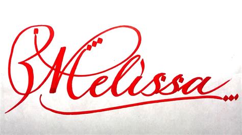 how to write melissa in cursive